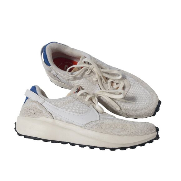 Nike Waffle Debut vintage trainers in summit white and game royal SZ 10.5 - Picture 13 of 15